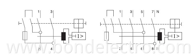 operation principle figure for JXL1 RCCB